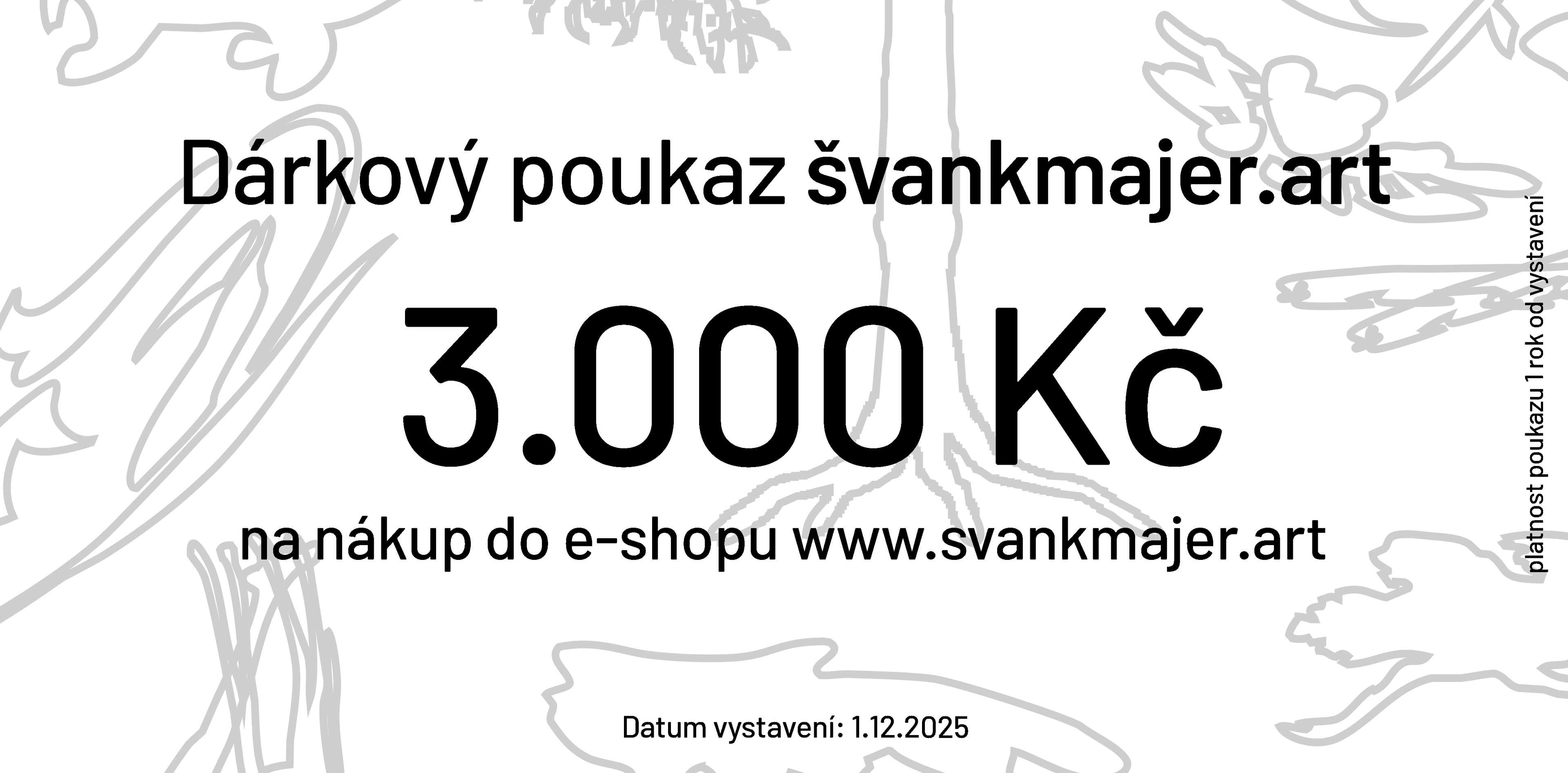 Gift Voucher for 3,000 CZK