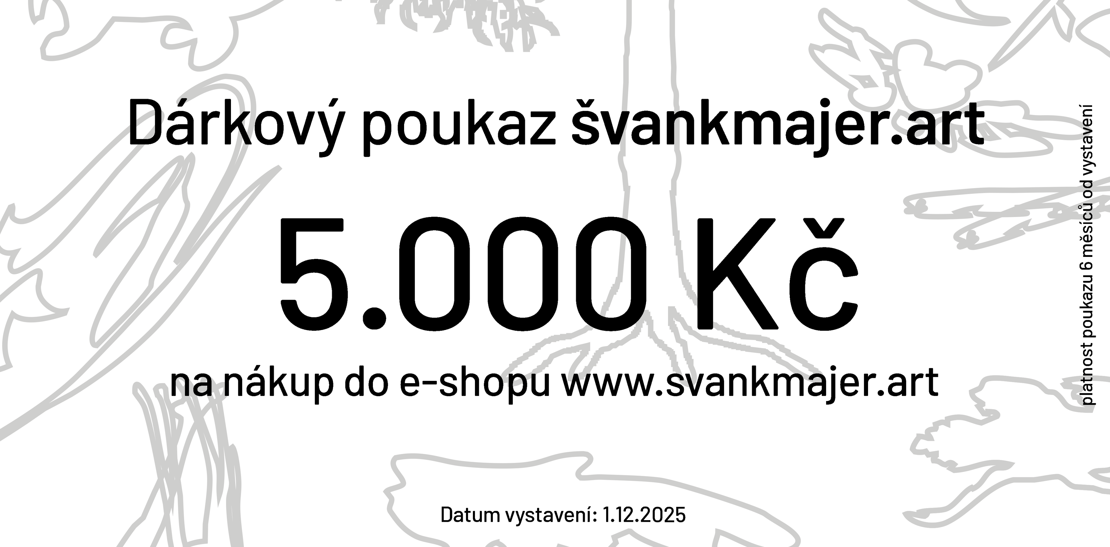 Dárkový poukaz na 5 000 Kč